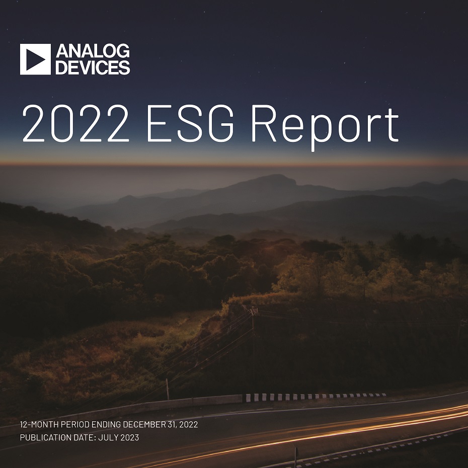  Analog Devices Releases 2022 Environment, Social and Governance Report